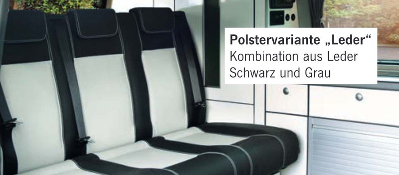 Купить онлайн Спальная скамья VW T6/5 V3100 размер 14 жесткая, ширина 1305 мм, 3-местная, полностью обитая.