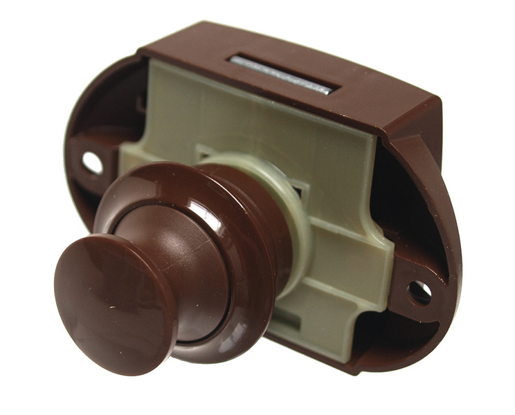 Купить онлайн Push Lock - коричневый мебельный замок