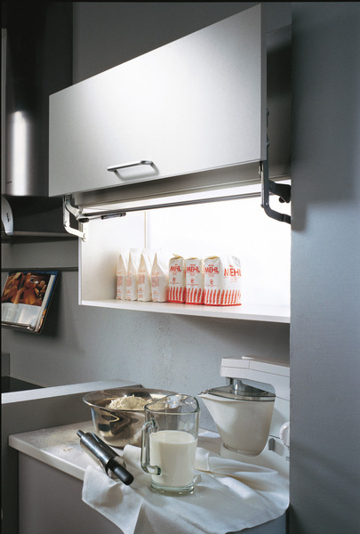 Купить онлайн Поворотная арматура, серебристый металлик, для максимального веса фасада: 7 кг