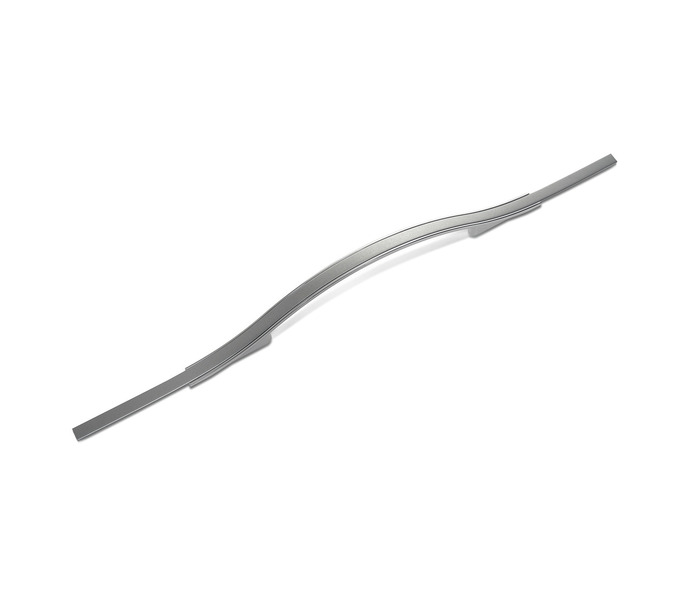 Купить онлайн Ручка шкафа серебристая, матовый лак, длина 160 мм.