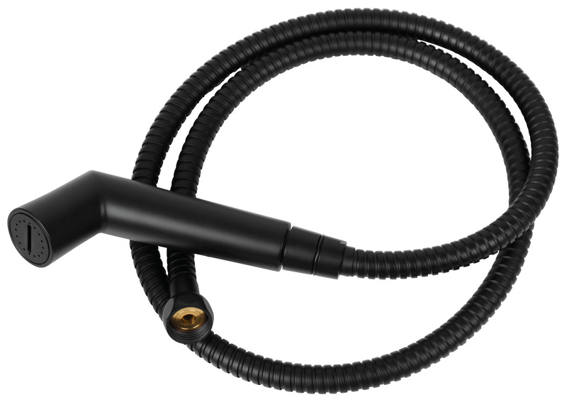 Купить онлайн Душевой набор с задвижкой, черный матовый