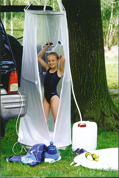 Купить онлайн Круглый походный душ с ванной, диам. 70см