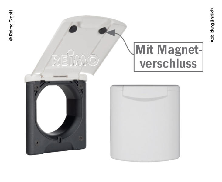 Купить онлайн Магнит сервисного гнезда антрацит 130x145 мм, монтажный диаметр 95 мм