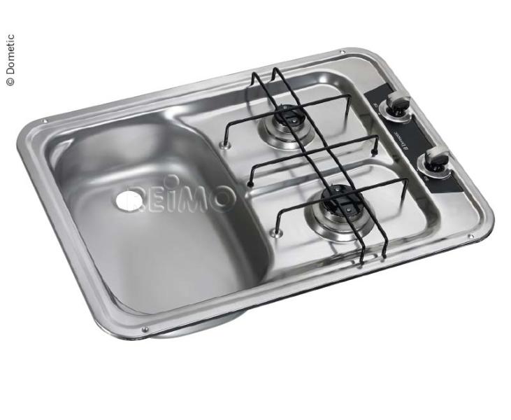 Купить онлайн Раковина / плита 60x42 2-пламенная правая