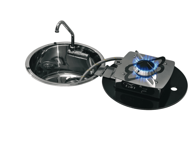 Купить онлайн Складная комбинация плита-мойка, плита 30мбар 1-пламя