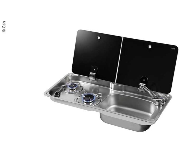 Купить онлайн Комбинированная мойка, с крышкой из 2 частей