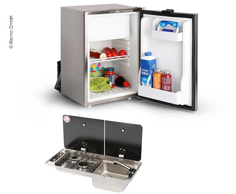 Купить онлайн Дополнительный комплект для автофургона 40 K - комбинация плита-раковина и встроенный холодильник