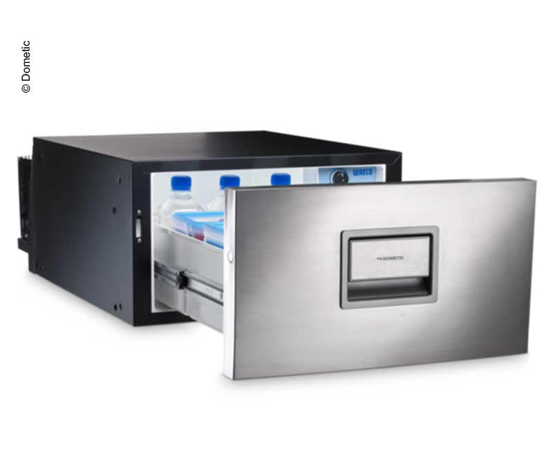 Купить онлайн Выдвижной холодильник CoolMatic CD30, 30 литров - передняя часть из нержавеющей стали