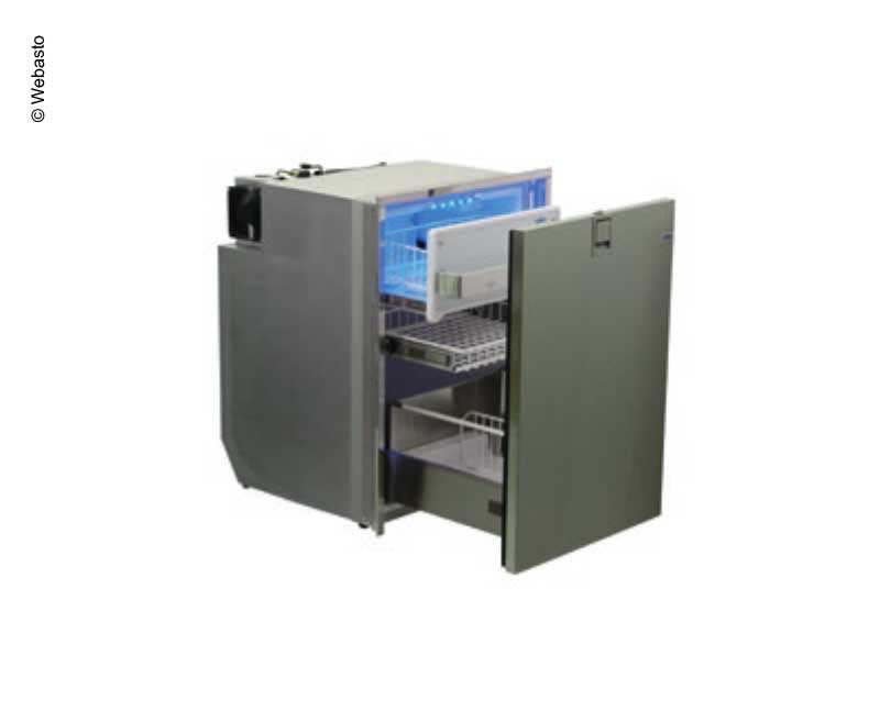 Купить онлайн компрессор холодильник с выдвижным ящиком AC/DC из нержавеющей стали 130 литров