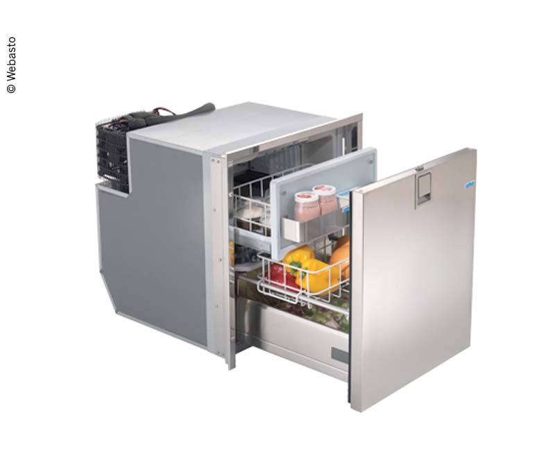 Купить онлайн Выдвижной холодильник 65л Inox 12/24V DC, Frost-Free