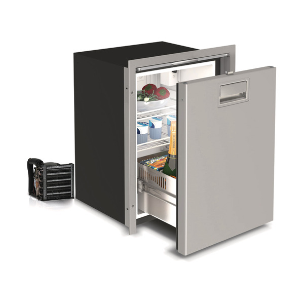 Купить онлайн Vitrifrigo DW42 RFX Холодильник с выдвижным ящиком из нержавеющей стали - 12/24 В, 42 литра