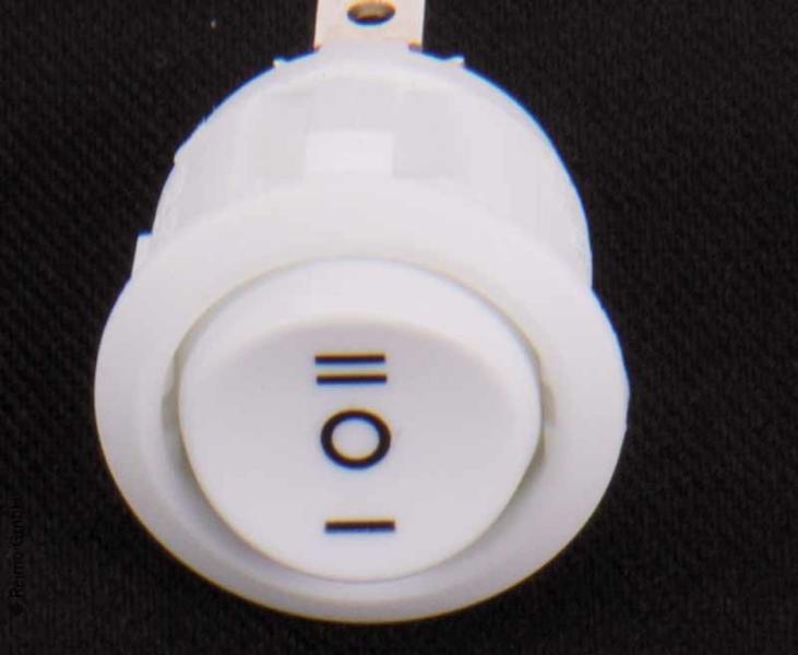 Купить онлайн Встроенный выключатель 12В вкл / выкл / одно отверстие Ø20мм, белый