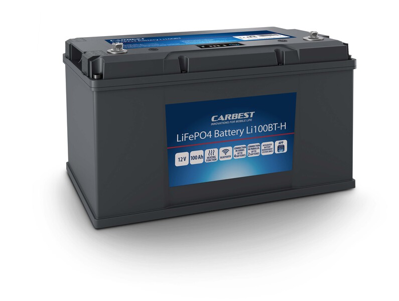 Купить онлайн Литиевая батарея Carbest Li100BT-H с технологией Bluetooth и функцией нагрева