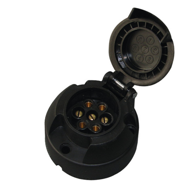 Купить онлайн Розетка Carbest 7-контактная прицепная для тягача пластиковая