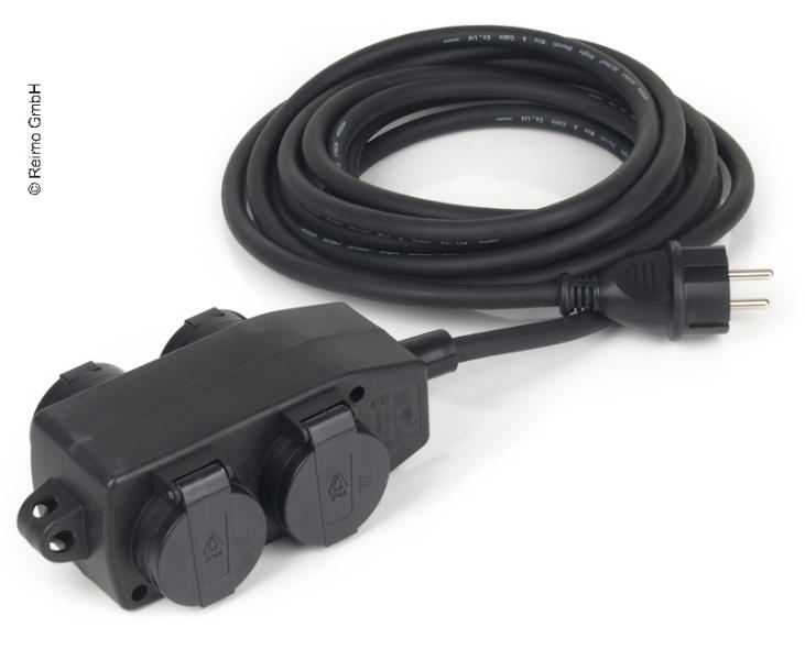 Купить онлайн Розетка распределительная Carbest 4-контактная с кабелем 5м
