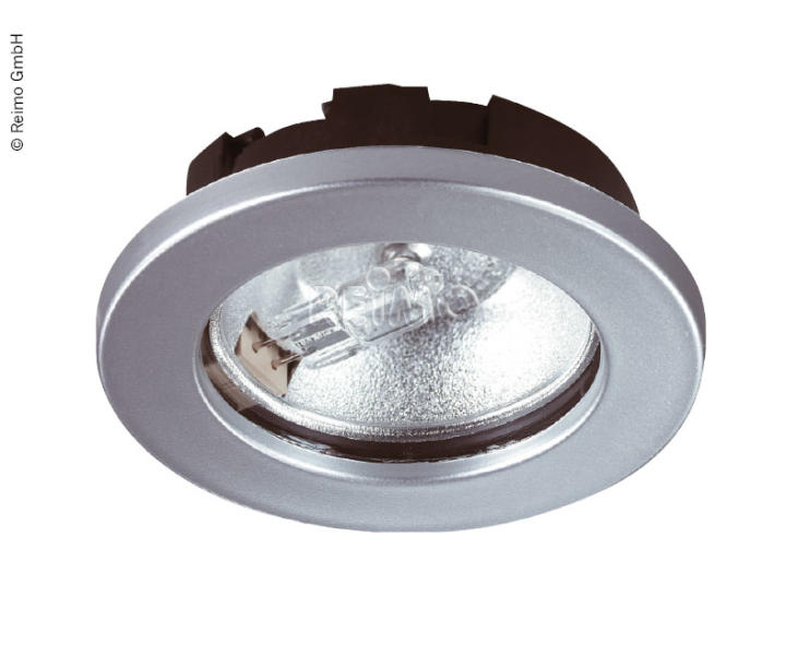 Купить онлайн Встраиваемая галогеновая лампа 12 В / 10 Вт, цвет матовое серебро