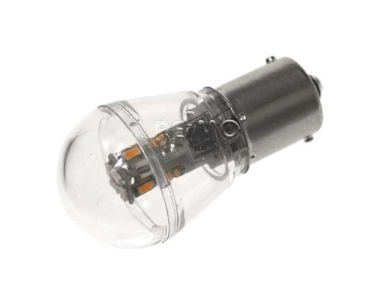 Купить онлайн LED BA15S, 0,6 Вт, 10-30 В, 16 теплых белых SMD, затемняемый
