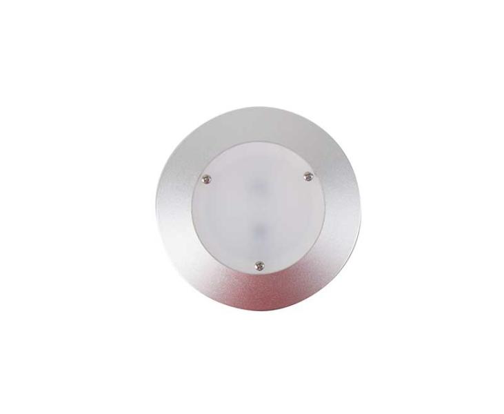 Купить онлайн Светодиодная встраиваемая лампа 12 вольт Discus 3W, алюминий серебристый