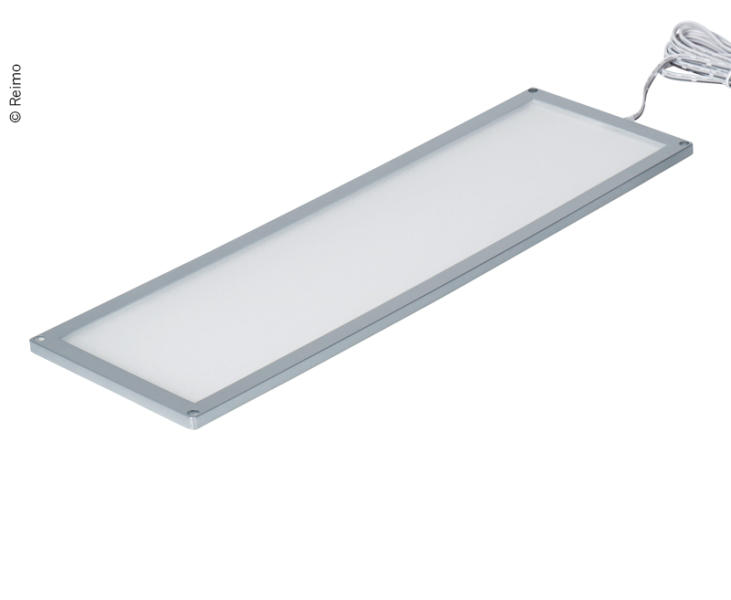 Купить онлайн Светодиодный потолочный светильник 12V / 9W, рама серебристая, 100x300мм