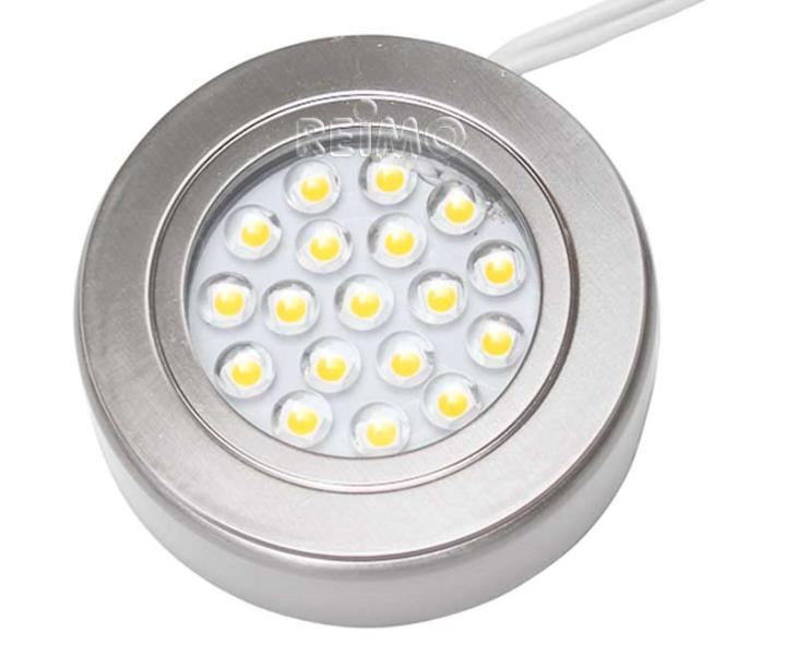 Купить онлайн Встроенный точечный светильник 1W 18SMD LED никель