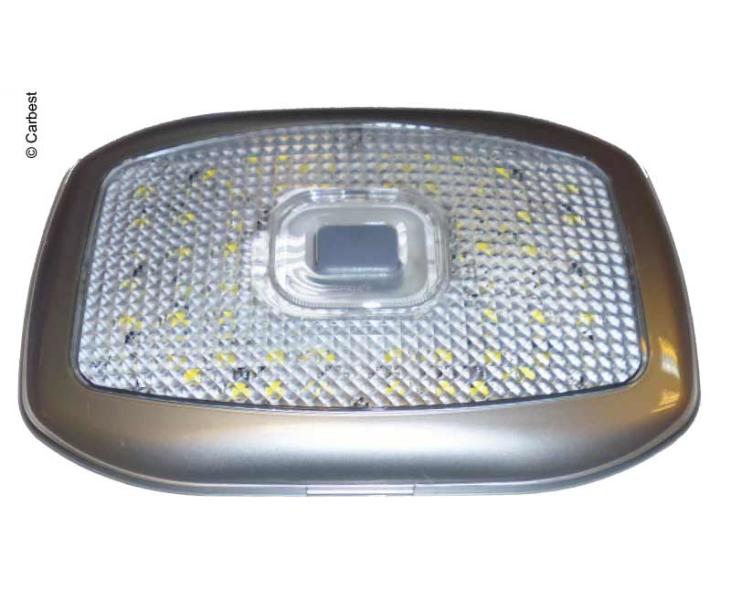 Купить онлайн LED 12V лампа 60 + 12LED, 215x145x25 мм, 3-позиционный переключатель