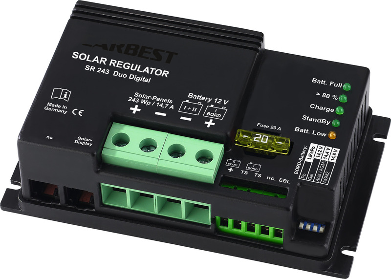 Купить онлайн Солнечный контроллер Carbest SR 243 Duo Digital 12V - ШИМ-контроллер заряда