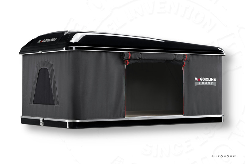 Купить онлайн Палатка на крыше AUTOHOME с жесткой оболочкой MAGGIOLINA Airlander Plus - MEDIUM X-Long - Black Storm