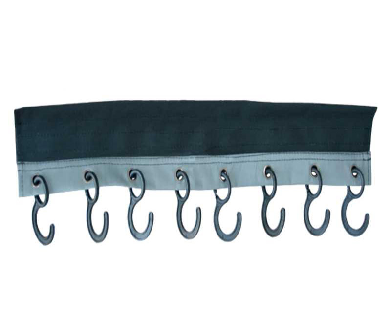 Купить онлайн Перекладина с 8 крючками, окантовкой и липучкой Длина 58 см.