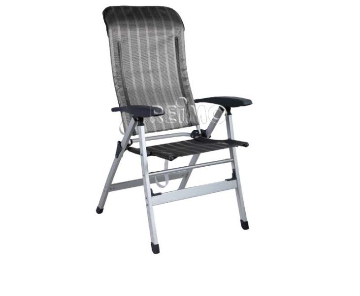 Купить онлайн Кресло для кемпинга Merida 7-позиционное, регулируемое Цвет: серый / серебристый