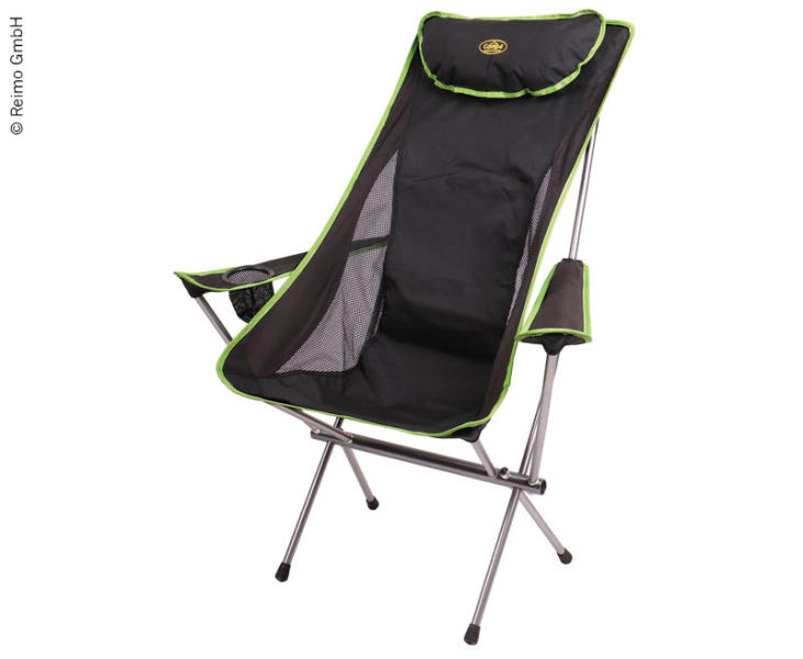 Купить онлайн Складной стул Santa Fe, ультралегкий, черный / салатовый, для байкеров и мини-кемперов