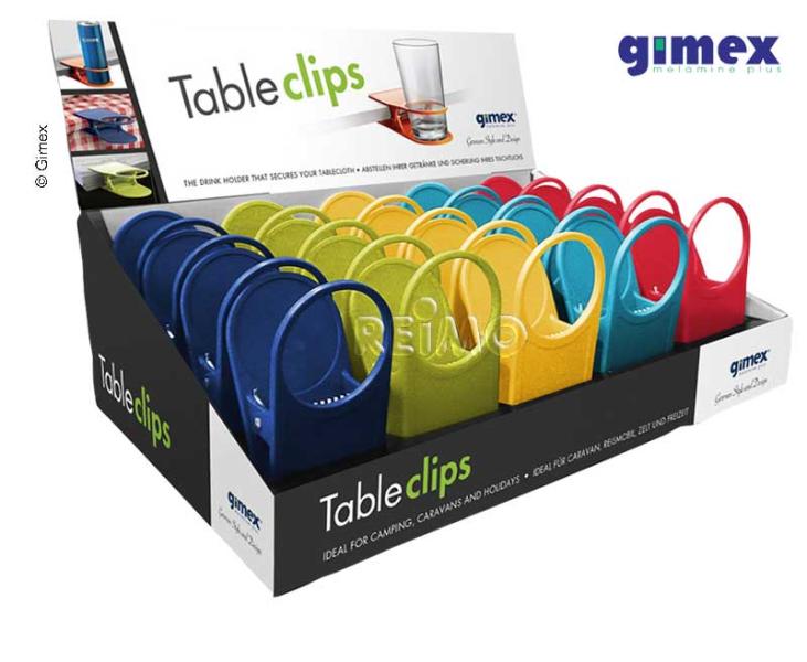 Купить онлайн Gimex Glass and Drink Holder - Настольные скрепки - 4x5 цветов на дисплее