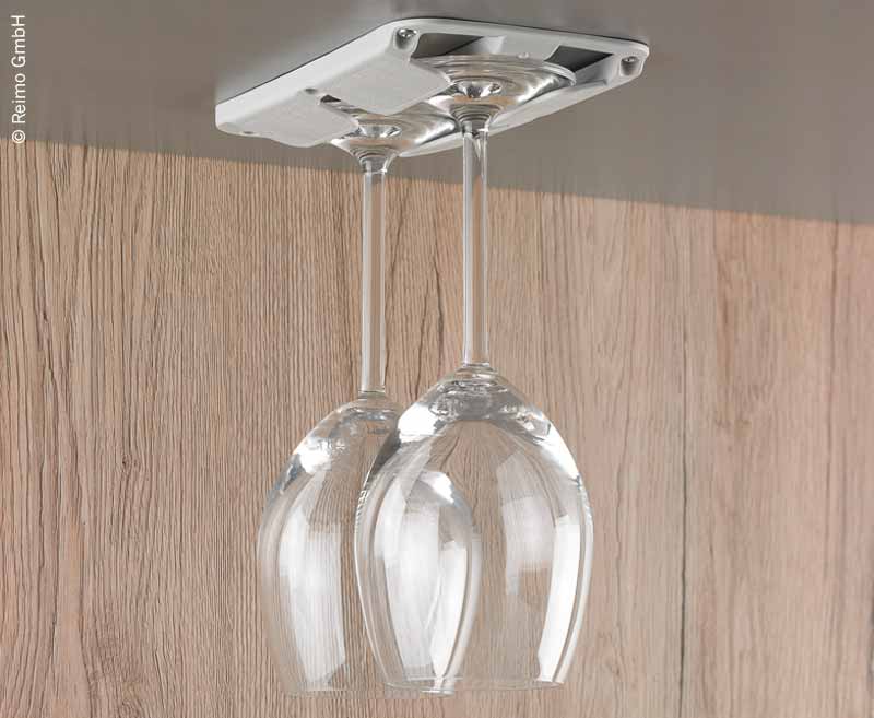 Купить онлайн Набор из 2 подстаканников на ножке, светло-серого цвета, для 2-3 стаканов диаметром до 78 мм.