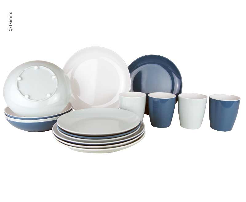 Купить онлайн Набор посуды из меламина ЛАВАНДА, 16 предметов, антискользящий