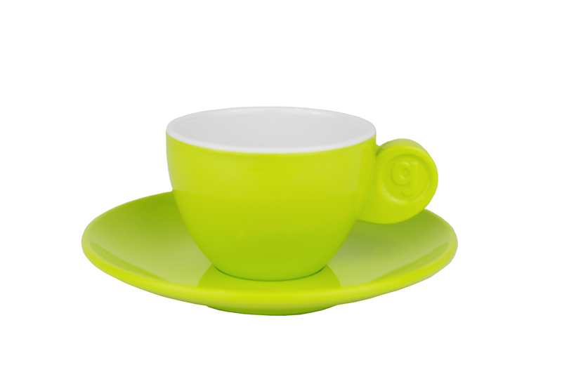 Купить онлайн Чашки для эспрессо из меламина, набор из 4 предметов на 2 персоны, зеленый лайм, 100 мл, Gimex