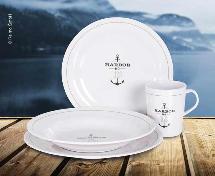 Купить онлайн Набор меламиновой посуды Camp4 'HARBOR' 8 частей, на 2 персоны
