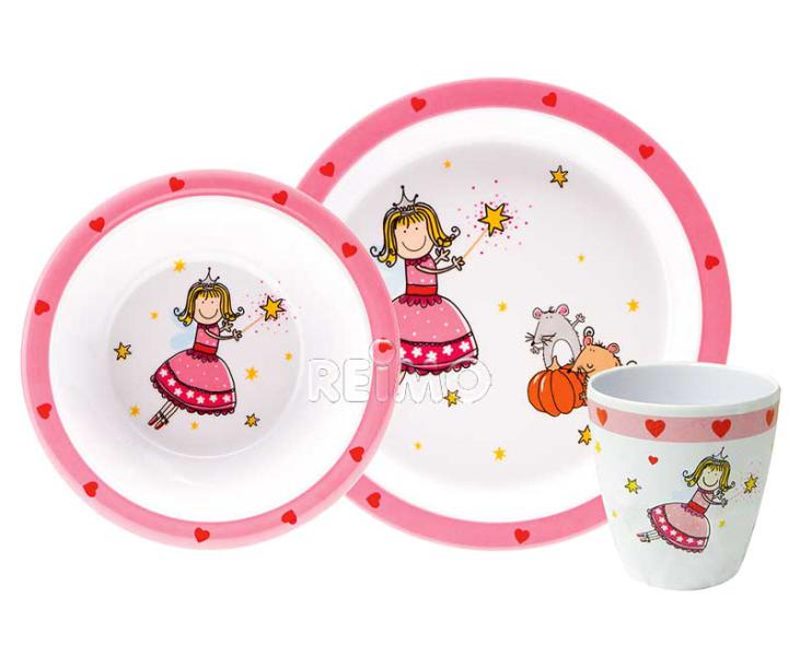 Купить онлайн Набор детской посуды из меламина, 3-х частей, с мотивом «волшебная фея», Gimex