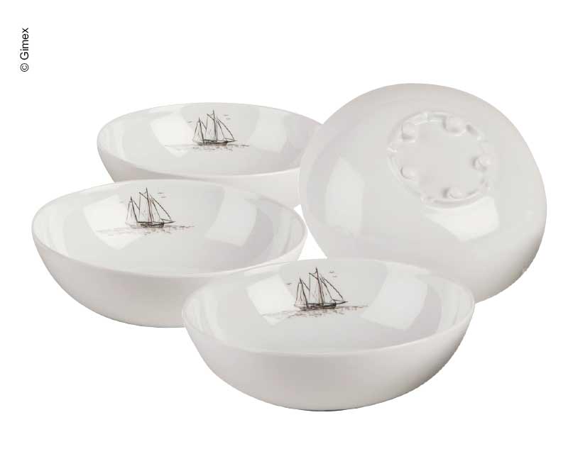 Купить онлайн Меламиновые миски для хлопьев SAILS, 4 штуки, 100% меламин