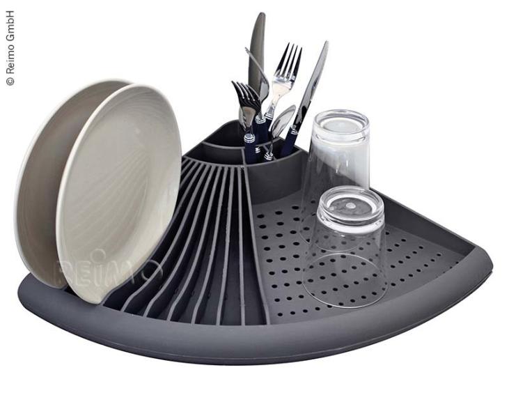 Купить онлайн Gimex угловая подставка для посуды с функцией капель, серый