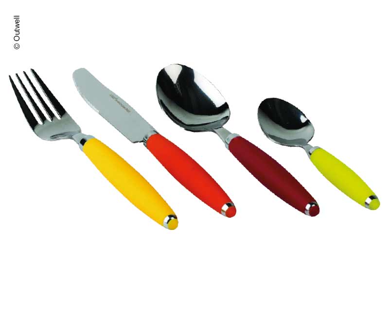 Купить онлайн Кемпинг столовые приборы Радуга, 16 штук, нерж.сталь