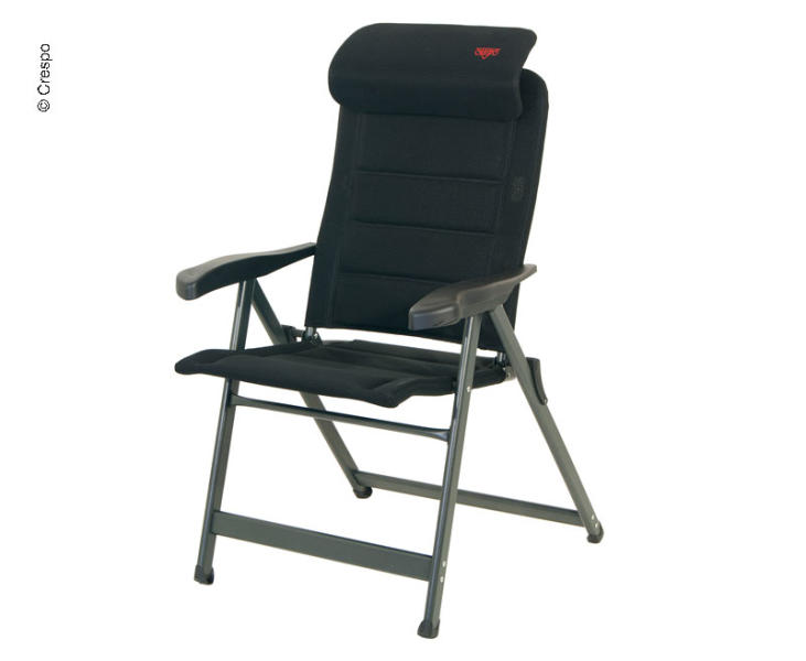 Купить онлайн Кресло складное кемпинговое, обитое, 3D Air-Deluxe, черное, с изголовьем кровати
