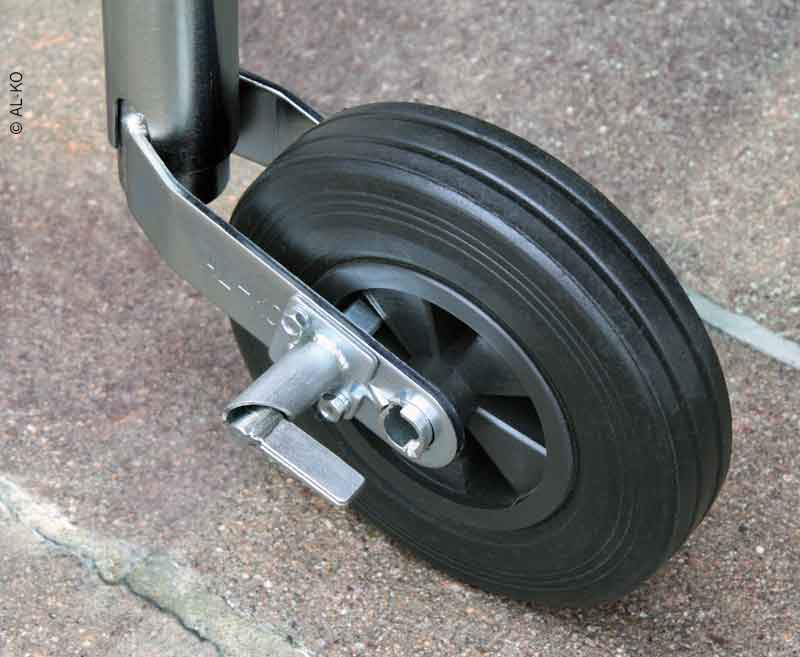 Купить онлайн Опорное колесо со стопорным штифтом, колесо из цельной резины 200x50 мм.