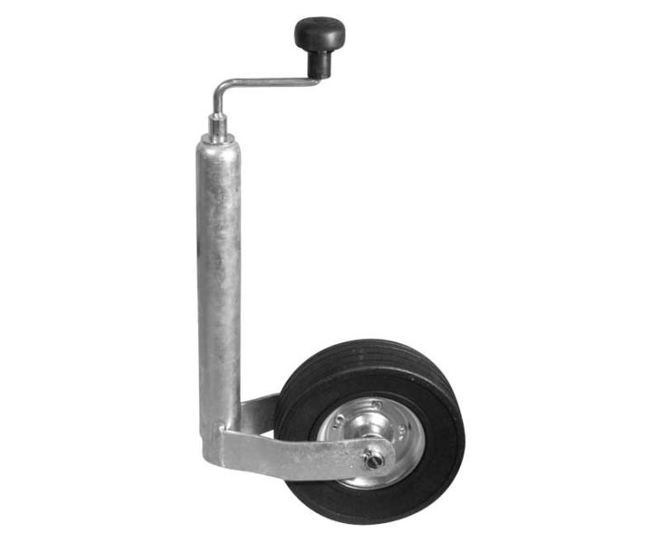 Купить онлайн Опорное колесо, обод из листовой стали, 200x50, 48 мм, литые резиновые шины