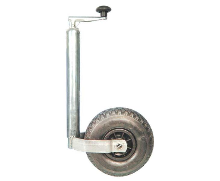 Купить онлайн Опорное колесо Carbest с пневматическими шинами для дышла каравана - телескопическая высота