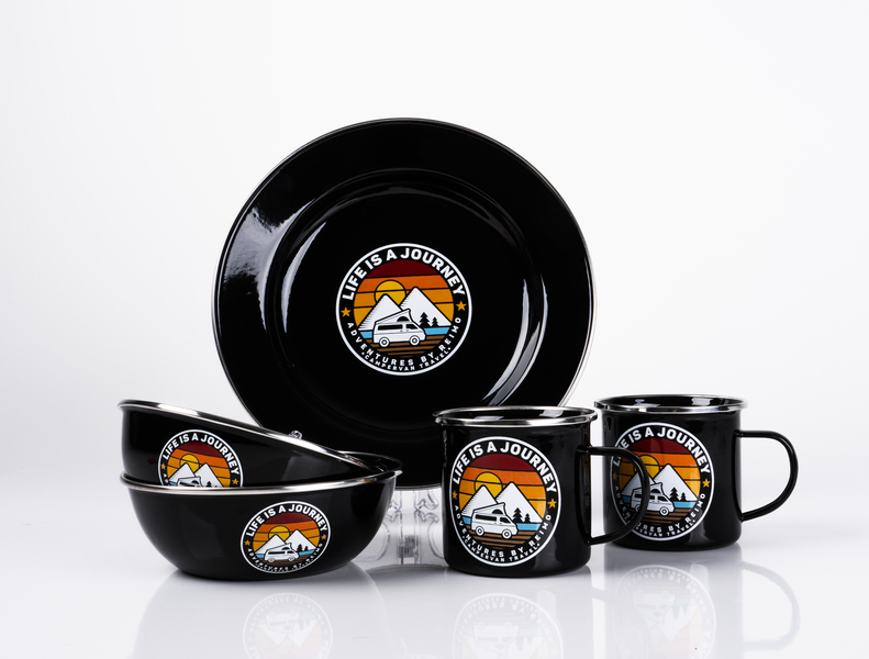 Купить онлайн Сервиз эмалированный на 2 персоны