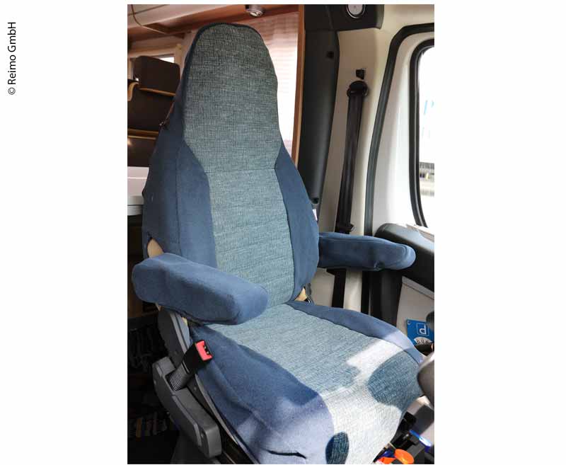 Купить онлайн Защитный чехол для сиденья с интегр. заголовок 1 шт. пассажир. синий/серый au/серый