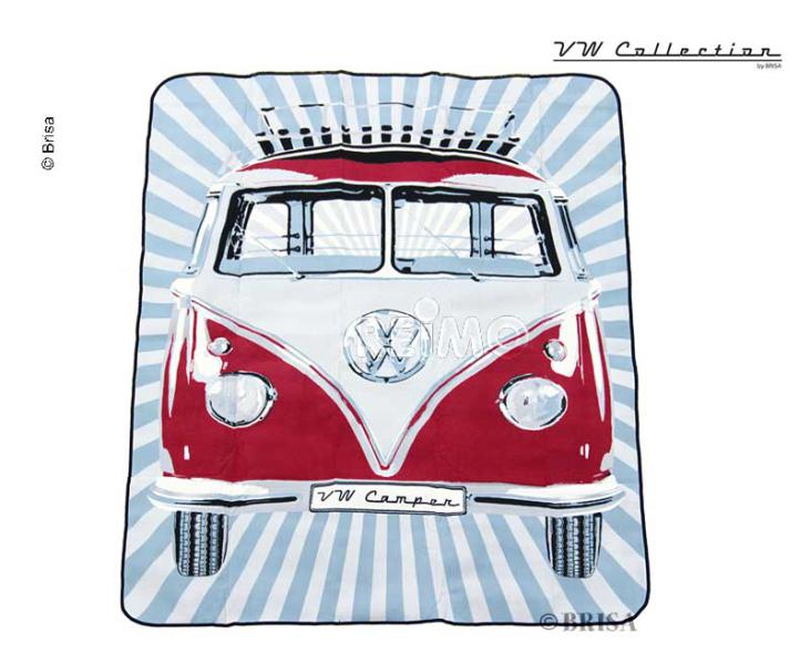 Купить онлайн VW Collection Одеяло Bulli-Picnic, 2x1,5м, водоотталкивающая спинка, красное