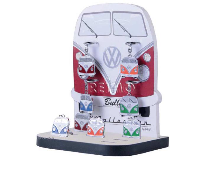 Купить онлайн Брелок для ключей VW Collection, дизайн передней части Bulli, 12 штук в 4 цветах
