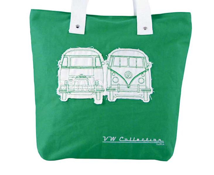 Купить онлайн Холщовая сумка-шоппер VW Collection зеленая