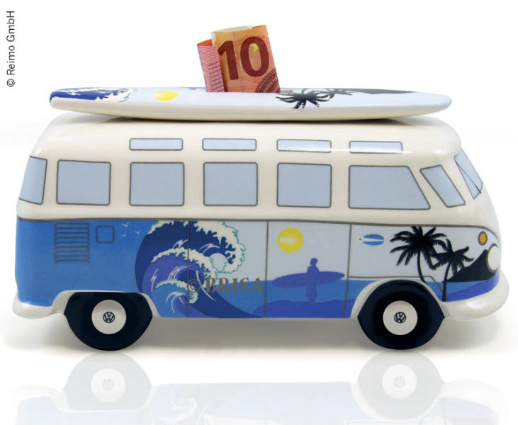 Купить онлайн VW Collection Moneybox Bulli Surf с доской для серфинга, фарфор