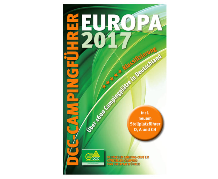 Купить онлайн Путеводитель DCC по кемпингам в Европе, 2017 г.